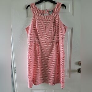 Chevron Patterned Pink Dress